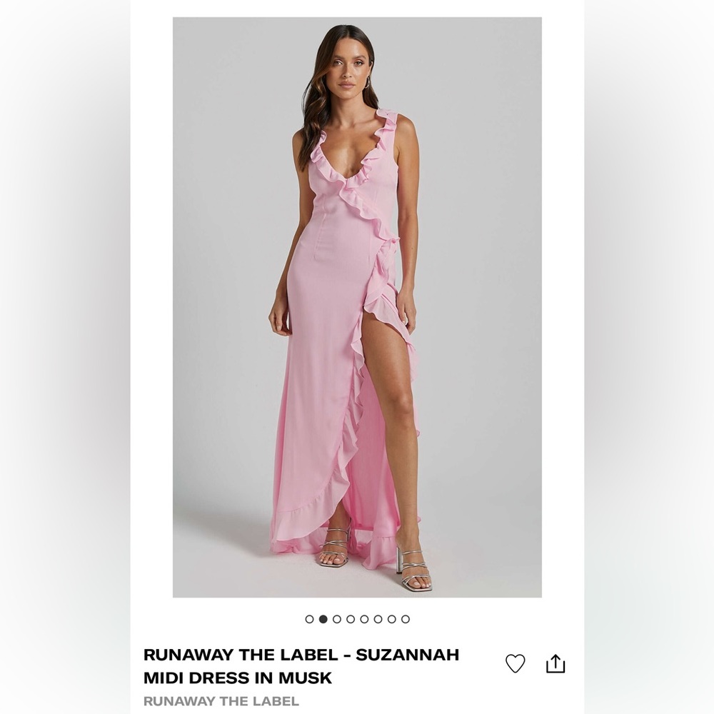 NWT Showpo Suzannah Midi Dress | Musk, Pink | US 6, AU 10